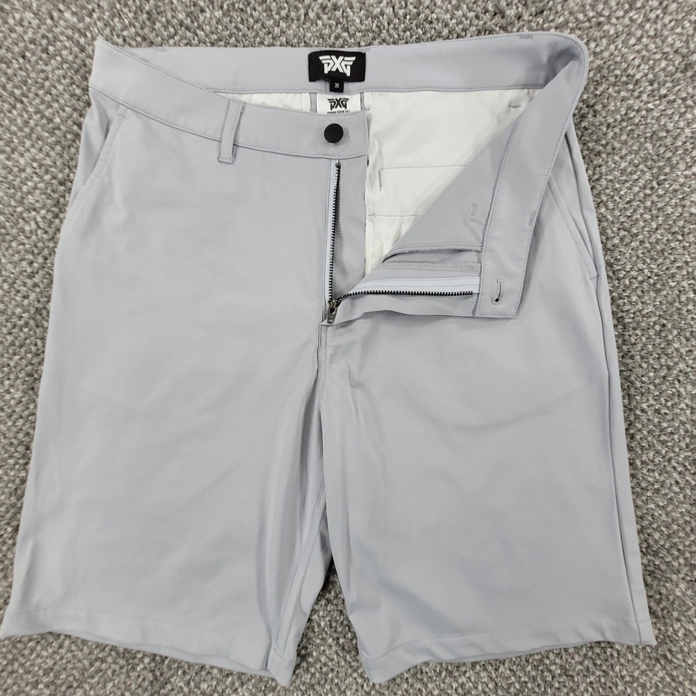 PXG Parsons Xtreme Golf Mens Shorts Size 30 Light Gray Performance Stretch Chino